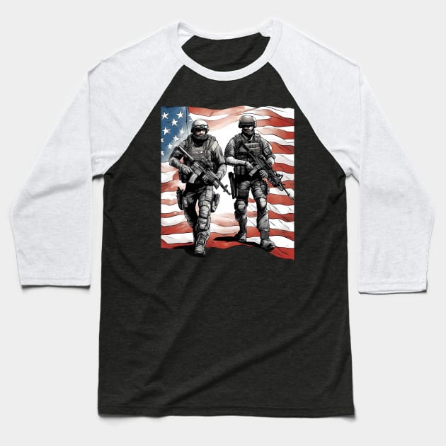 Army Delta Baseball T-Shirt by animegirlnft